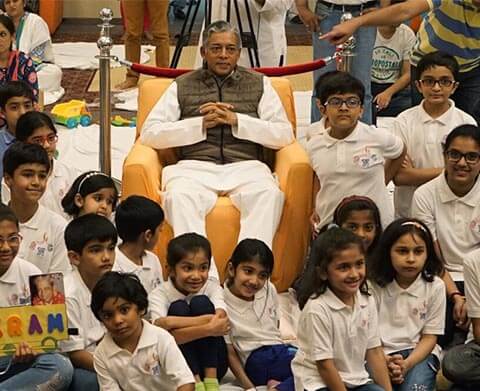 Pujayshree with kids